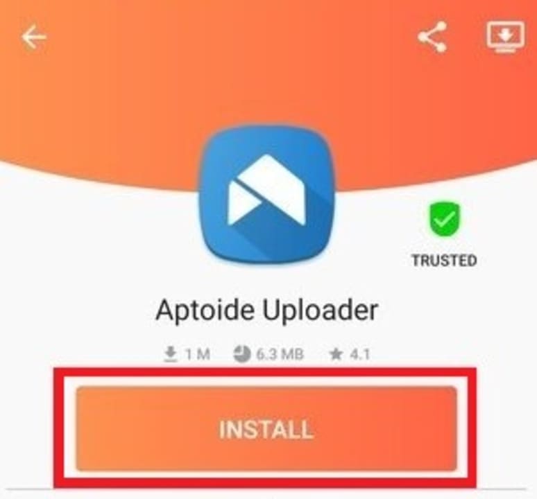 Instalación de Aptoide Uploader