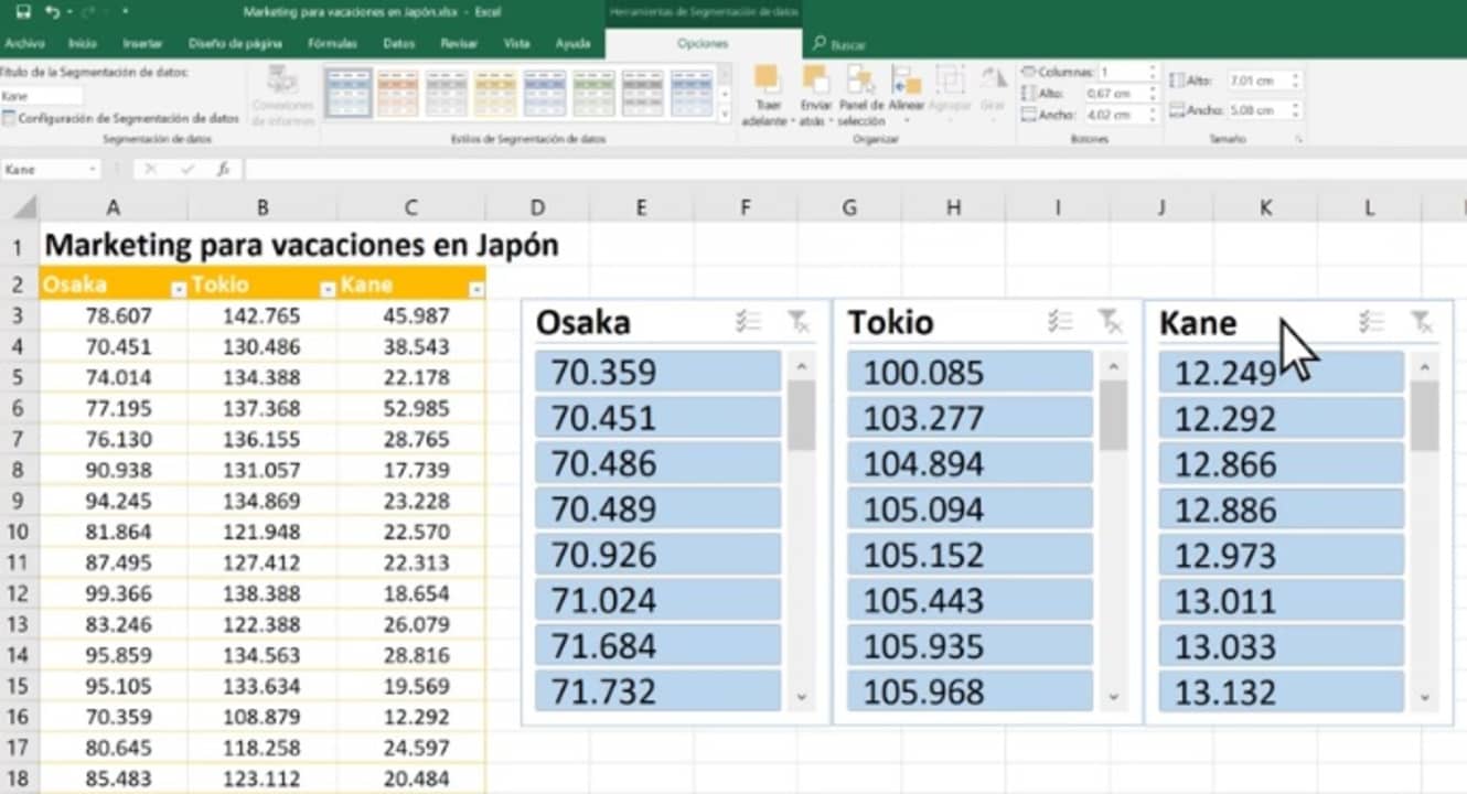 Tabla dinámica en Excel