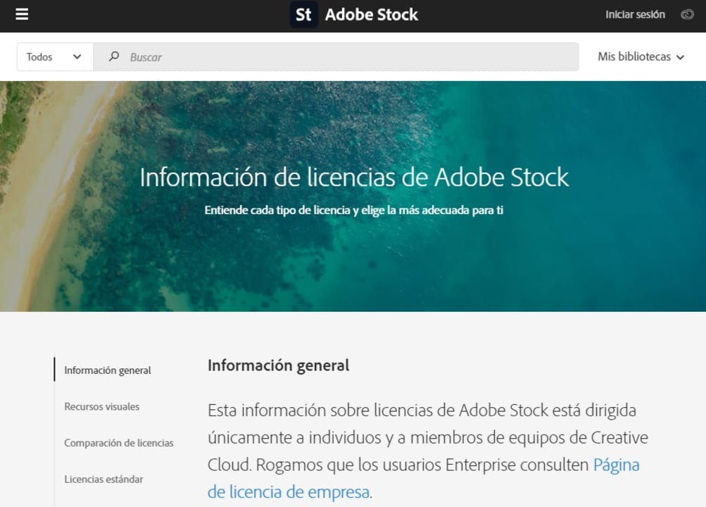 Tipos de licencia en Adobe Stock