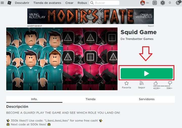 Juego de Roblox