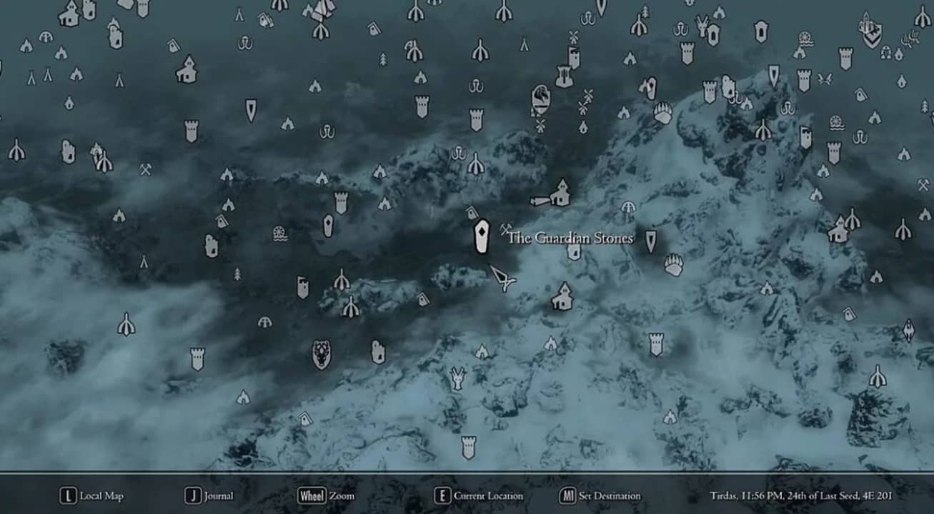 mapa de Skyrim