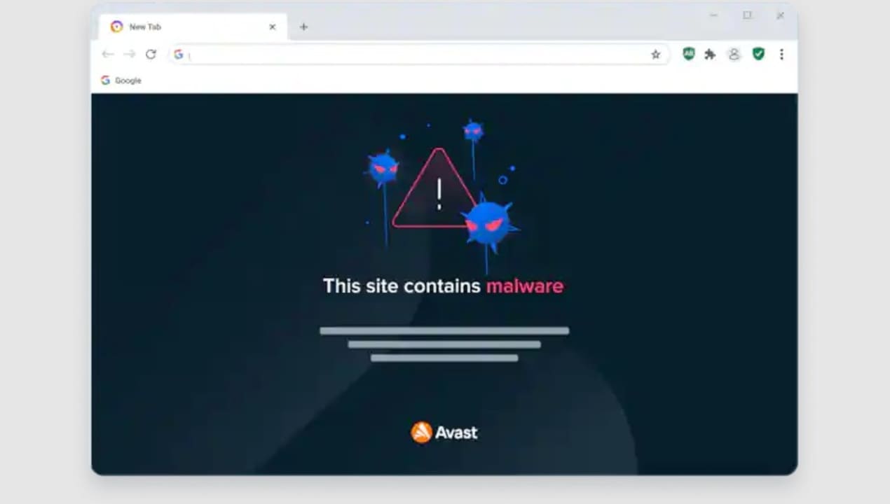 Malware detectado por Avast Secure Browser