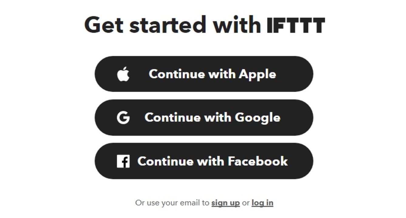 Crear una cuenta con IFTTT