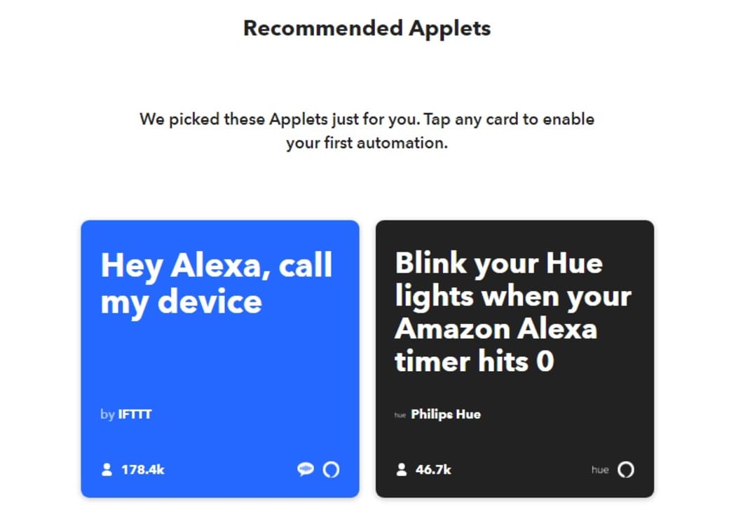 Applets de IFTTTT compatibles con Alexa