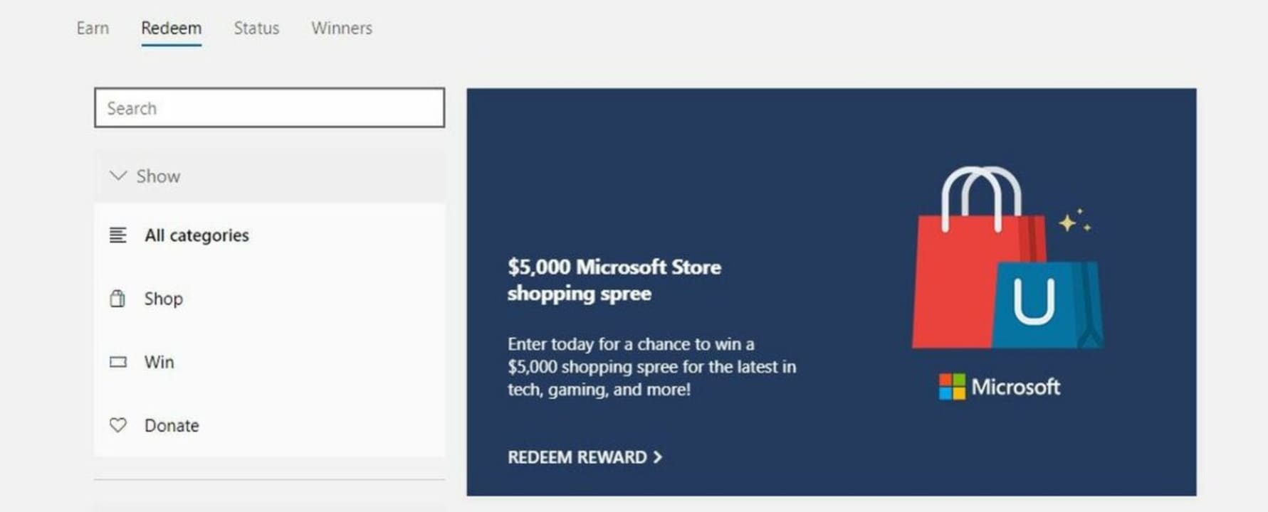 Redeem points through the Microsoft Store