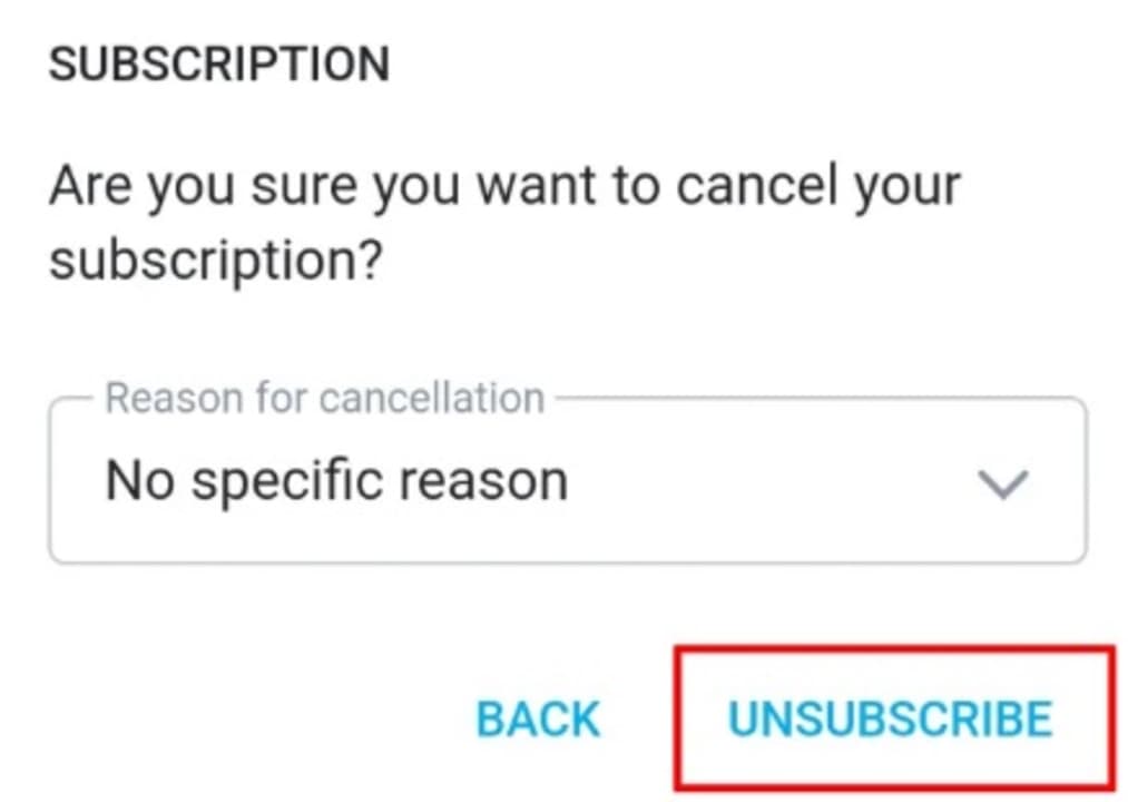 Cancelar subscribción a OnlyFans