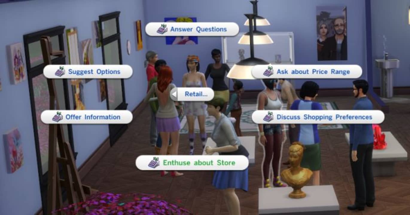 Interacciones con los clientes en Los Sims 4: ¡A Trabajar!