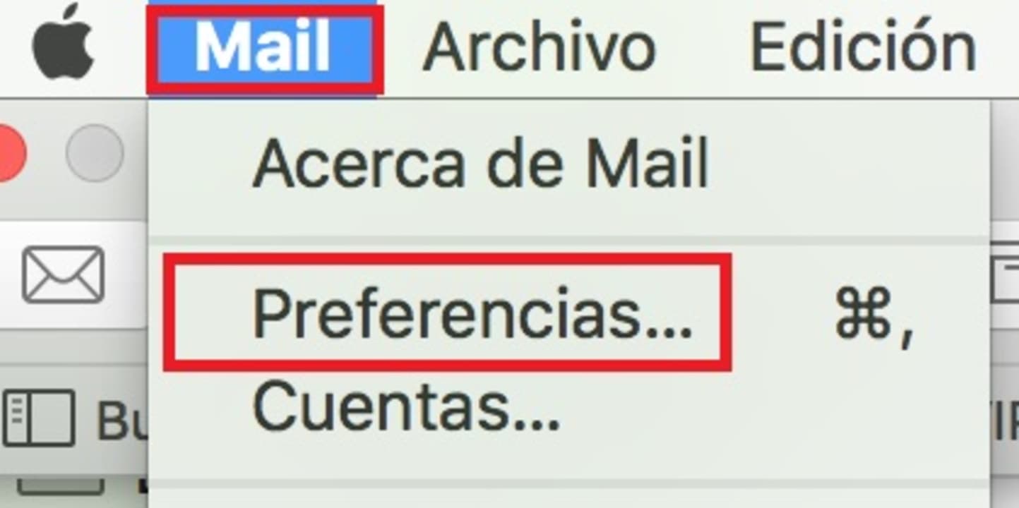 Preferencias de Mail
