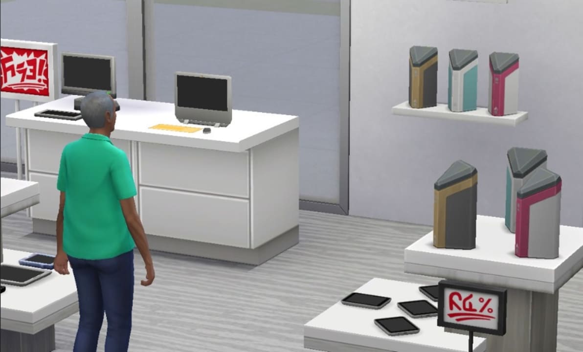 Tienda de electrónica en Los Sims 4