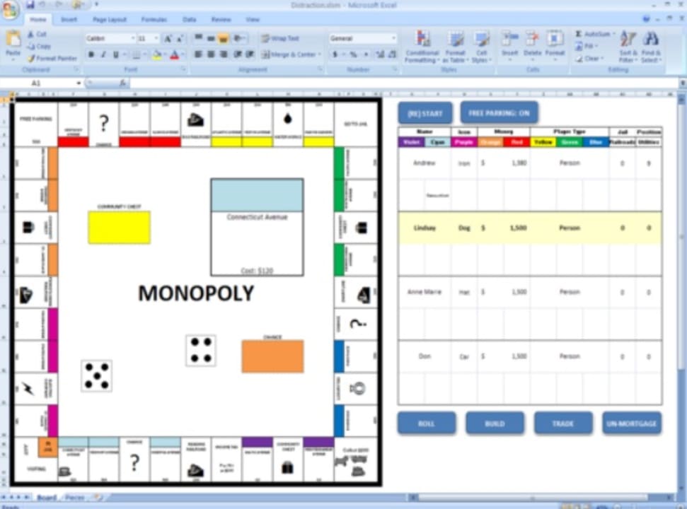 Monopoly en Excel