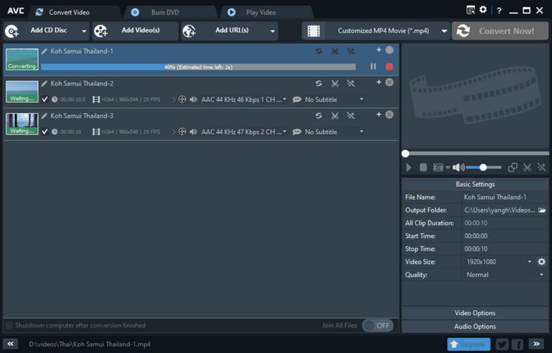 Interfaz de Any Video Convertes Freeware