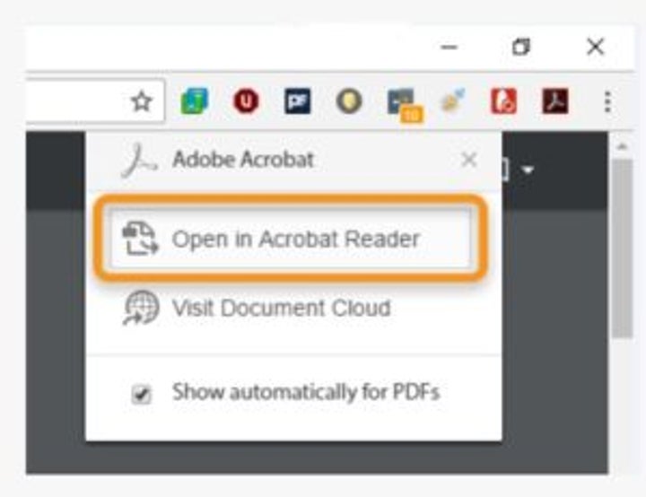 enable acrobat reader chrome extension