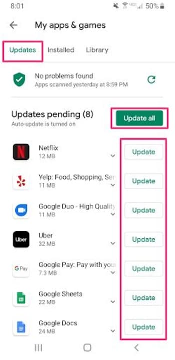 Fix the Error checking for updates Google Play Store