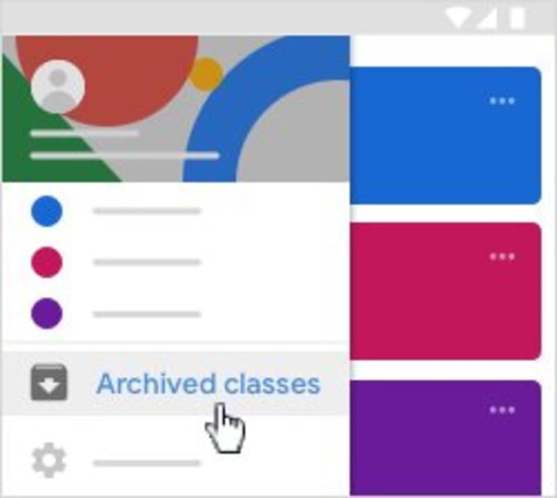 how to archive assignments in google classroom