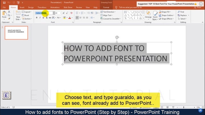 inherit font microsoft powerpoint