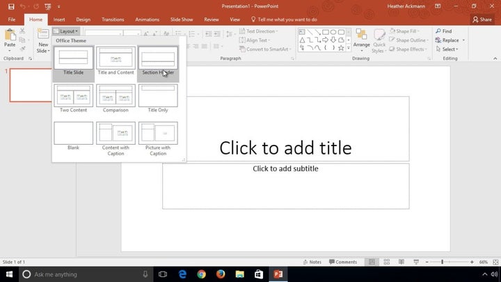 create new blank presentation powerpoint