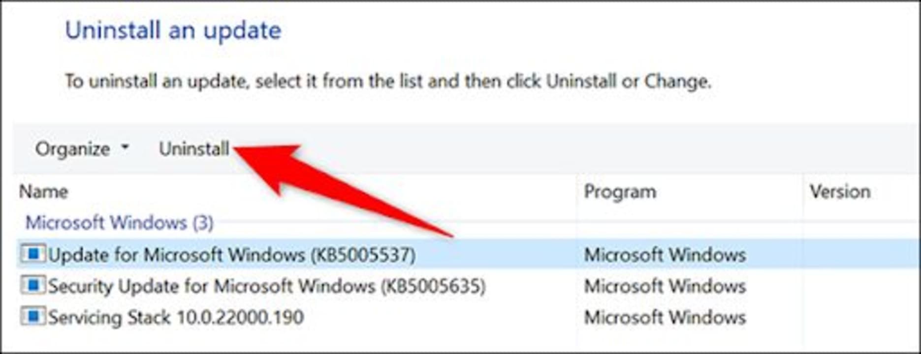 How to uninstall updates in Windows 10 and Windows 11