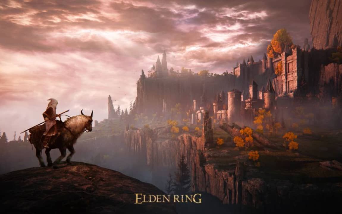 View of the Elden Ring world with horseback visuals