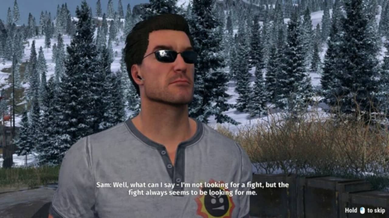 image of Sam saying "Well, what can I say I'm not looking for a fight, but the fight always seems to be looking for me."