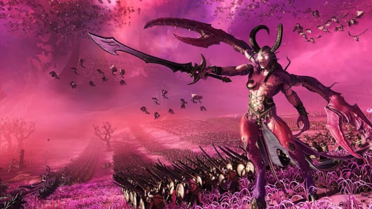 image of Slaanesh forces in Total War: Warhammer 3