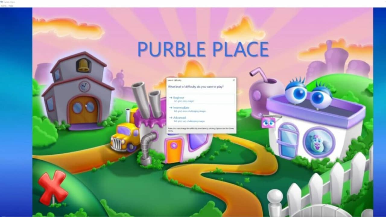 image of Purble Place home screen