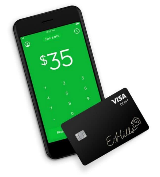 Link your debit card to start with Square Cash.