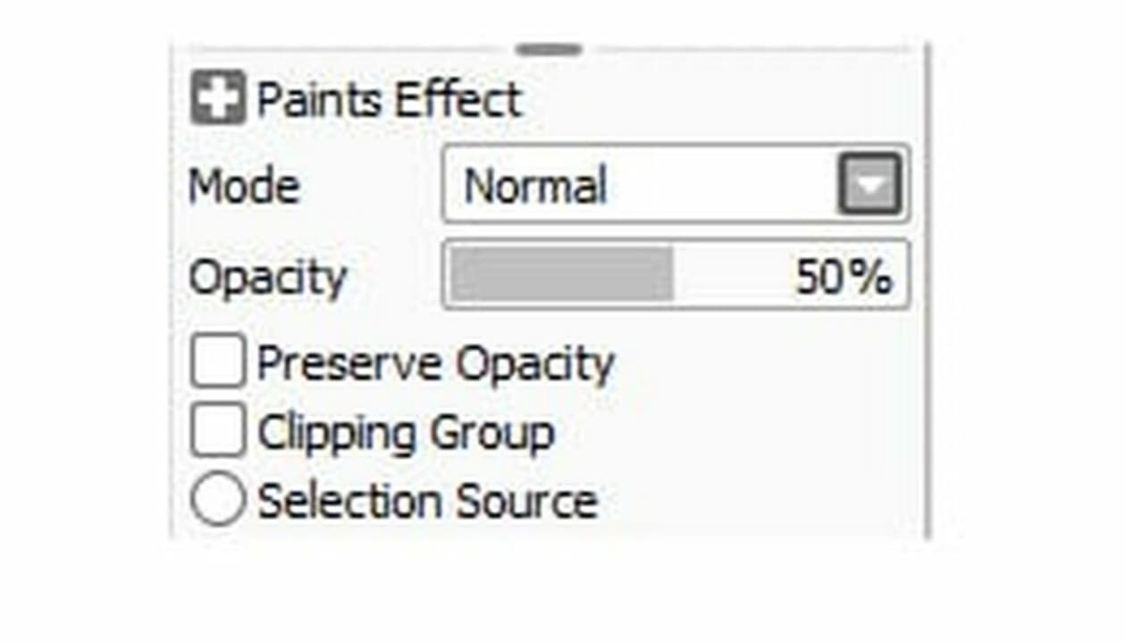 Layer settings in PaintTool SAI.