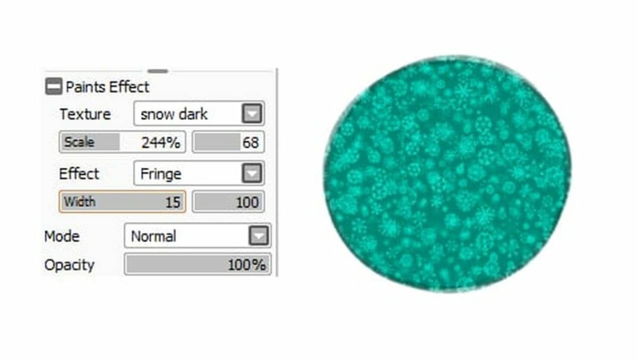 Fringe effect in PaintTool SAI.