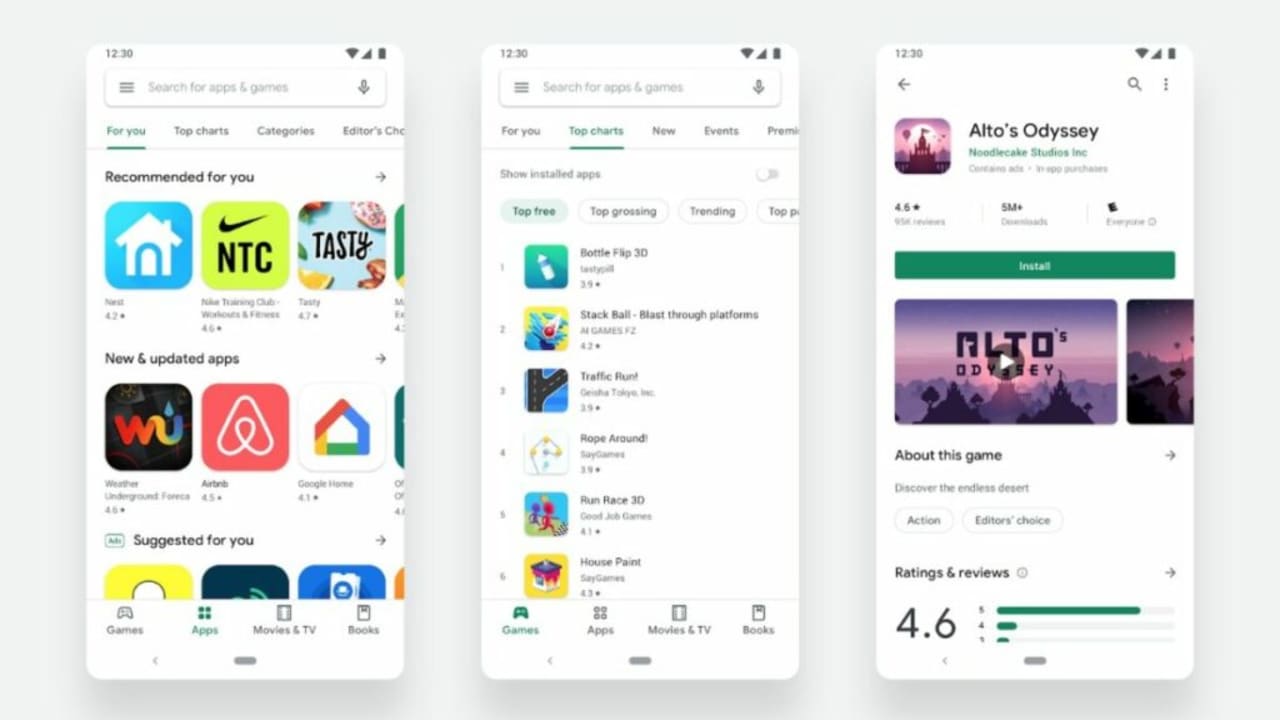 image of the Google Play Store UI