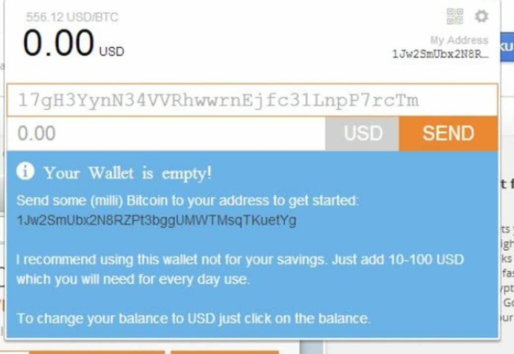 Coin wallet app interface