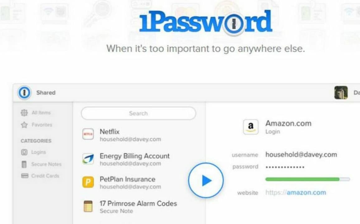 Keep passwords organized