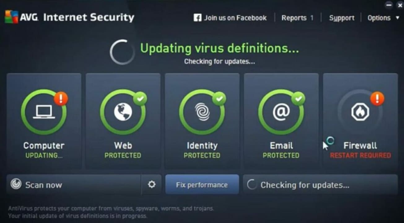 Update virus definitions with AVG