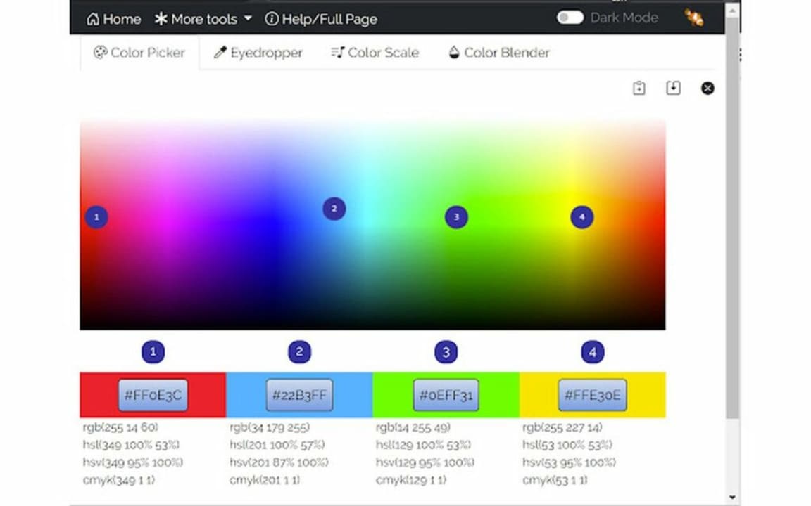 Web designers and developers love the custom color scheme of this color picker from Linang Data