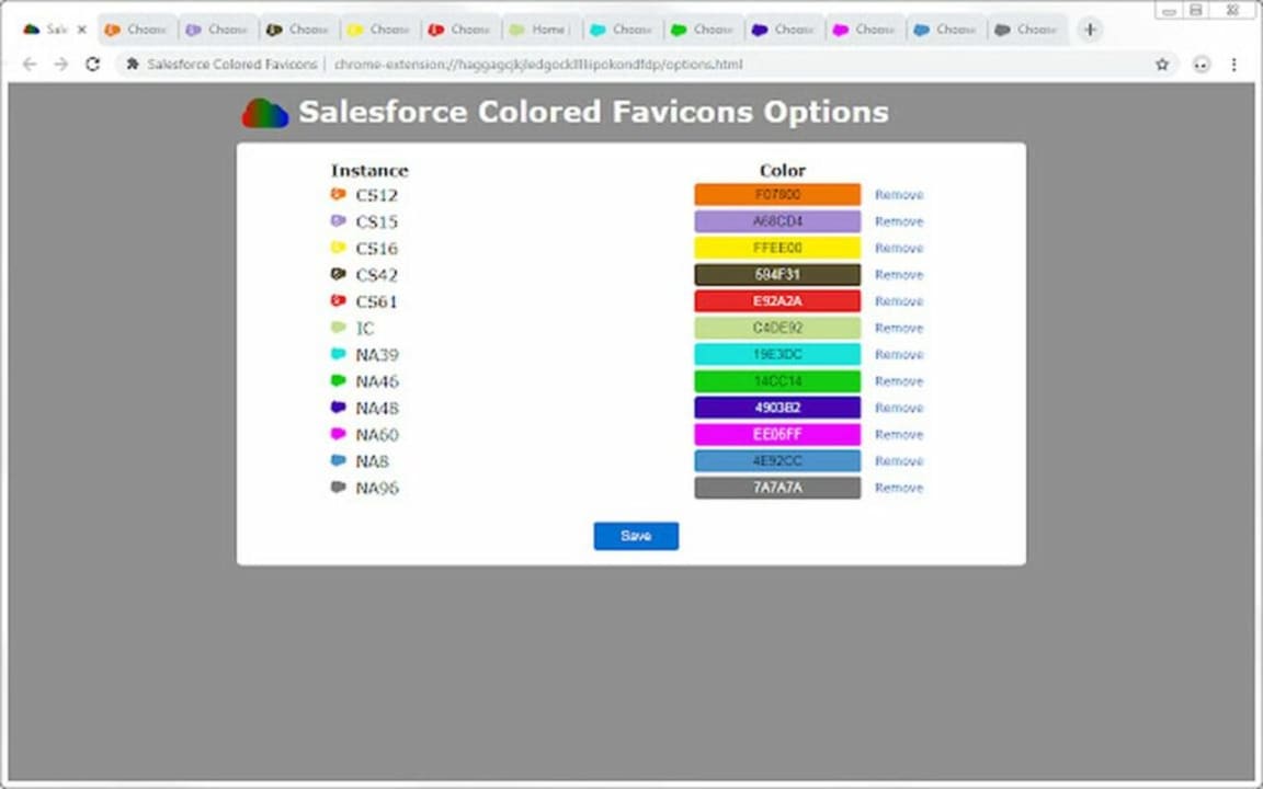 Colored Favicons make organization easy