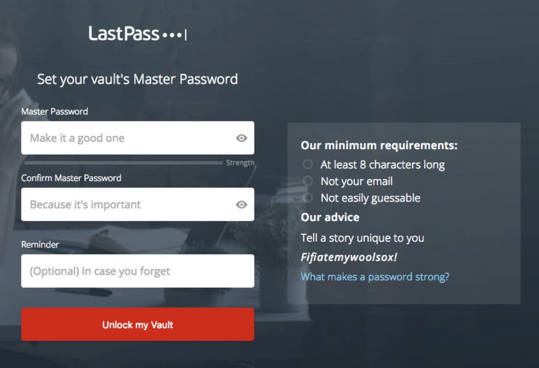 Make a master password