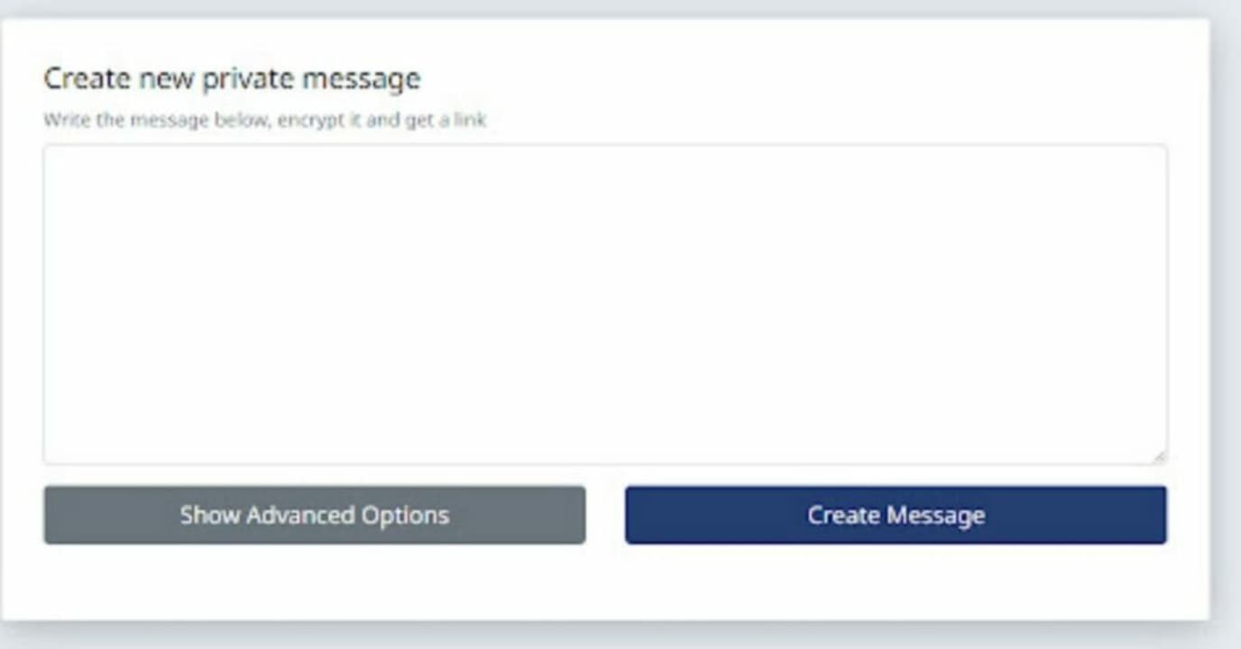 Private message lets you send untraceable communications