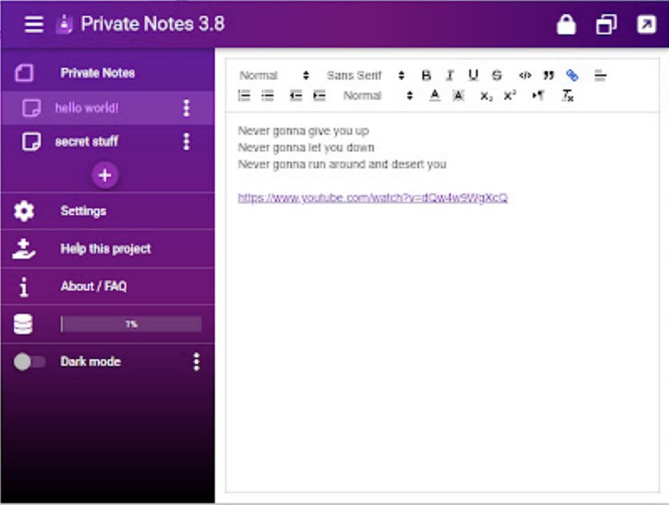 Protect passwords and recovery codes with Private Notes