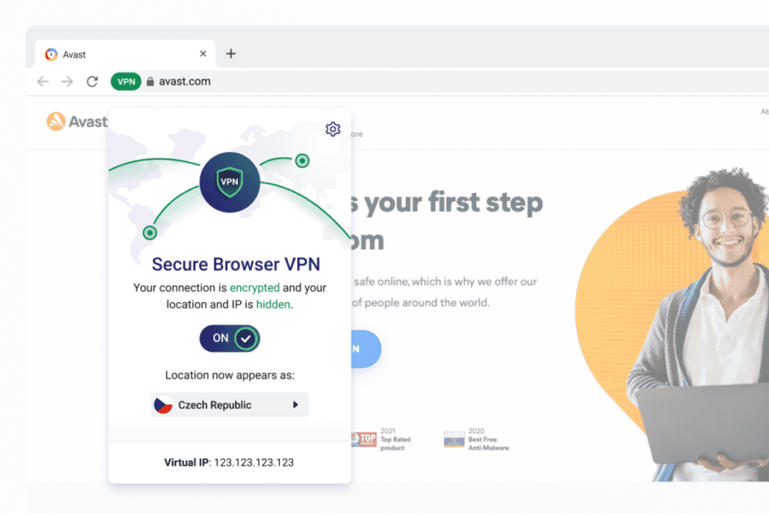 Avast Secure Browser PRO VPN