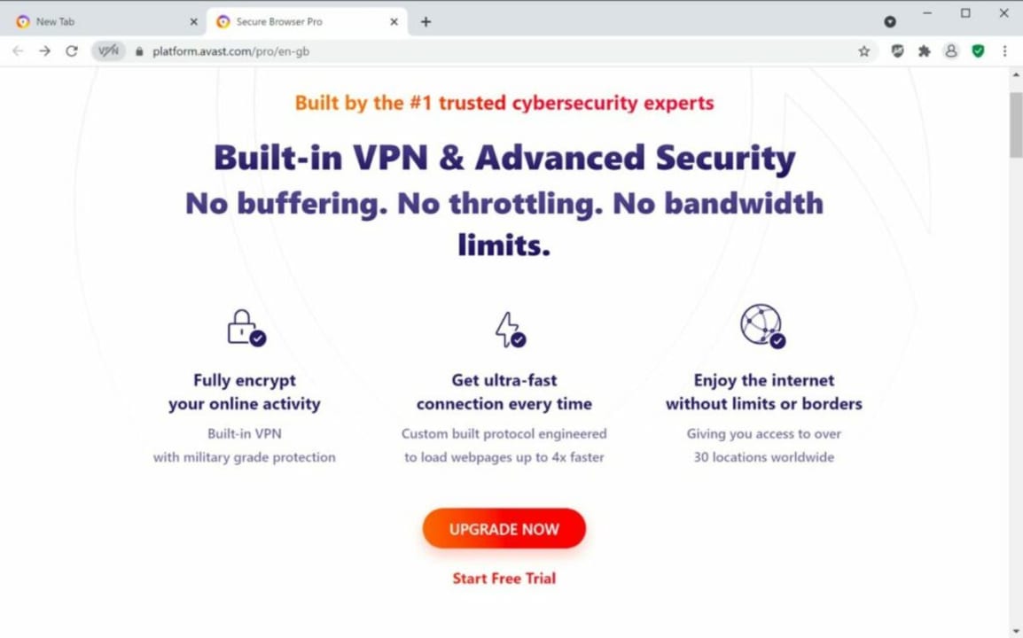 Avast Secure Browser PRO VPN