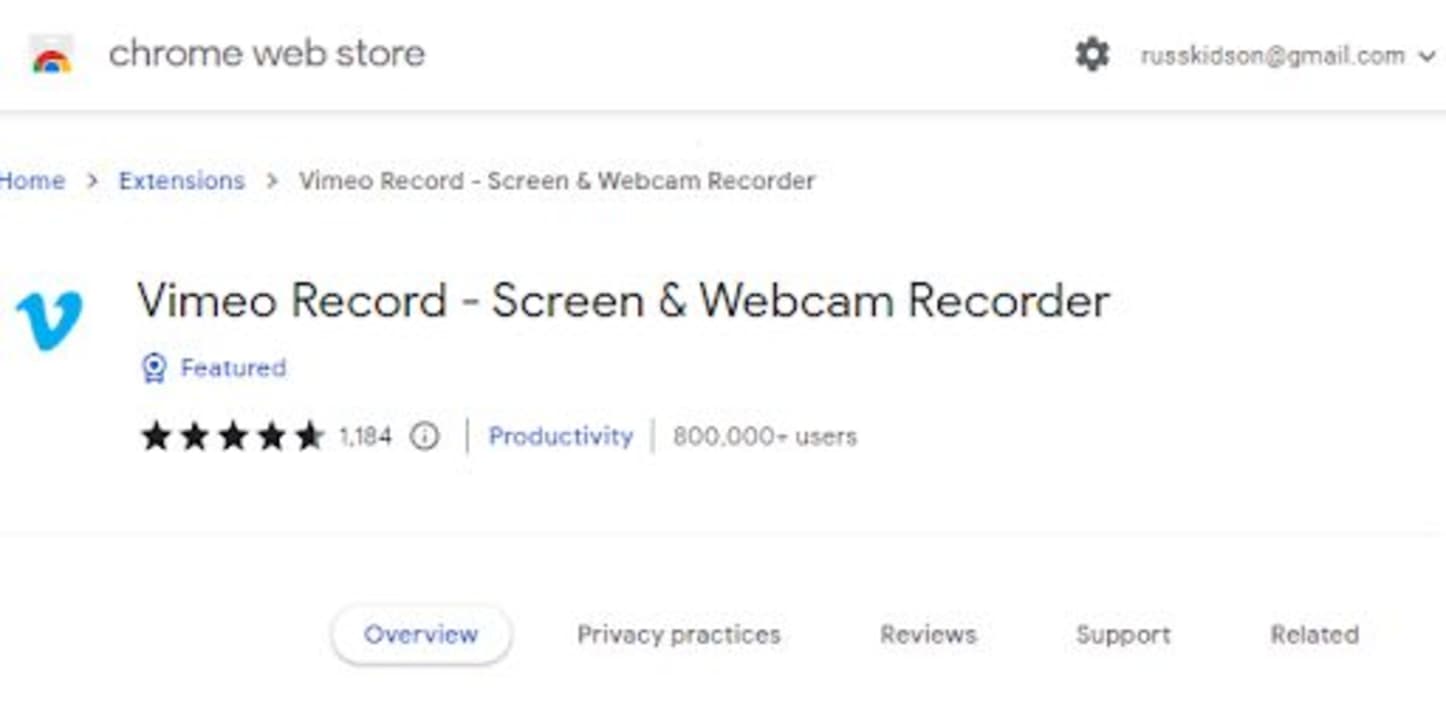 Develop captured videos with Vimeo Record for Chrome