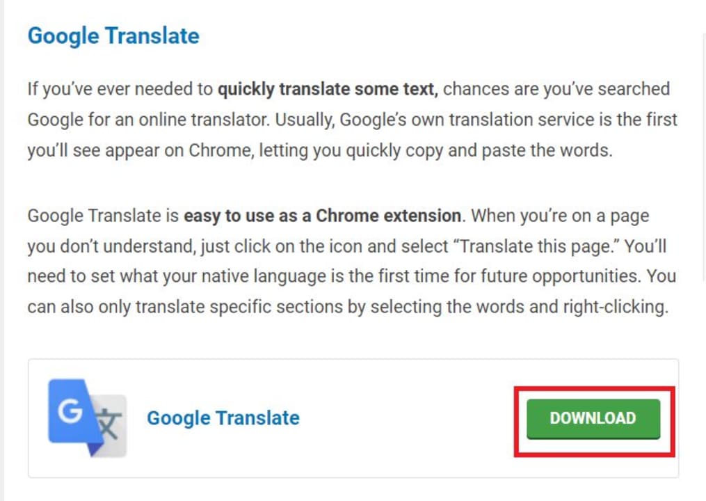 Tips for using Google Translate on Chrome