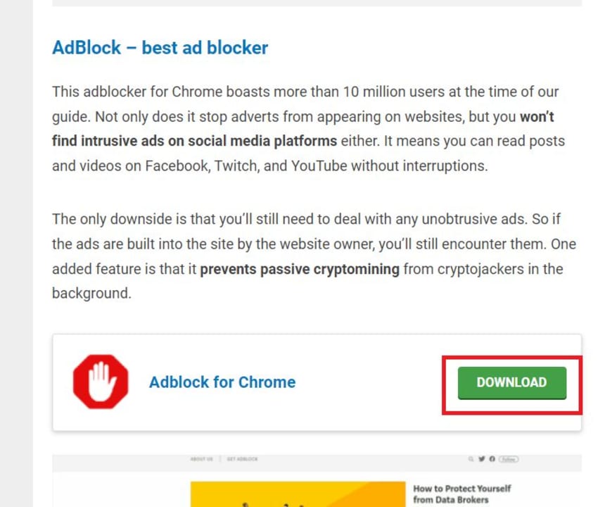 How to use the AdBlock Chrome extension