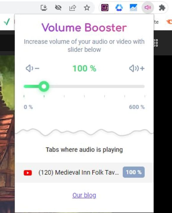 How to use the Volume Booster Chrome extension
