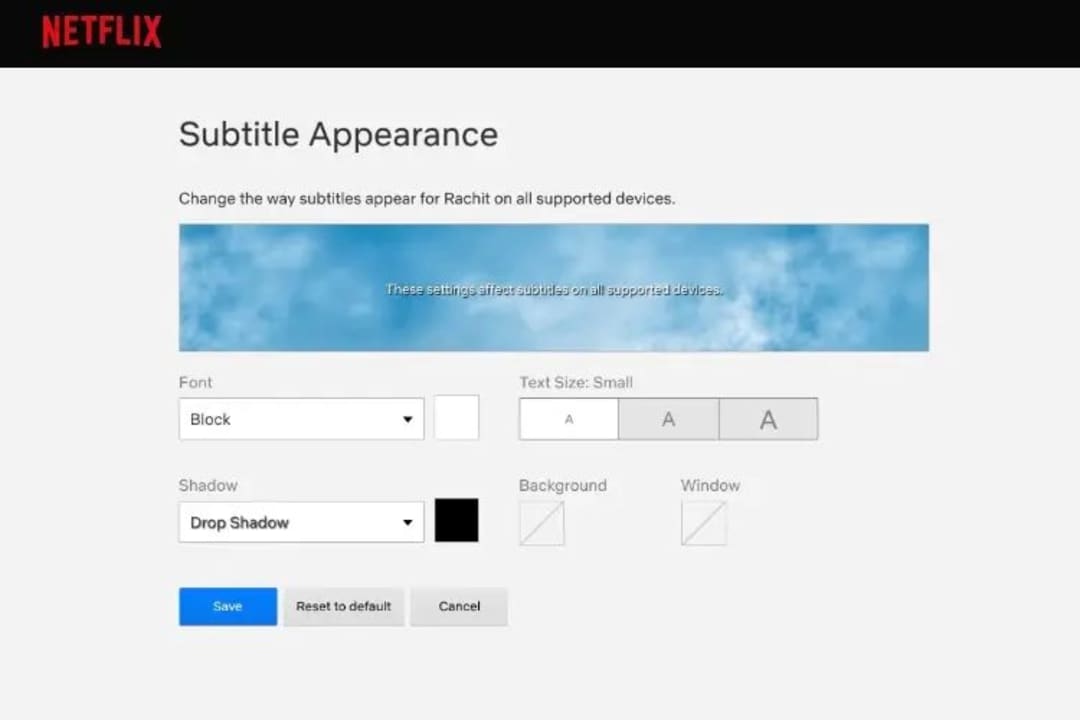 Improve Netflix subtitle appearance for better viewing