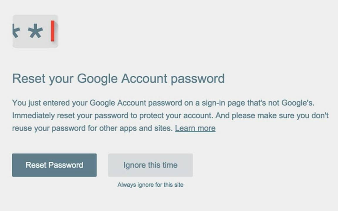 Keep your Google account safe with Password Alert