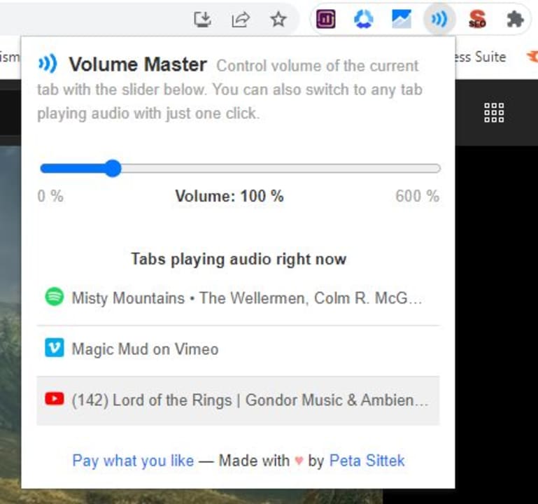 Present the best sound with Volume Master Chrome extension