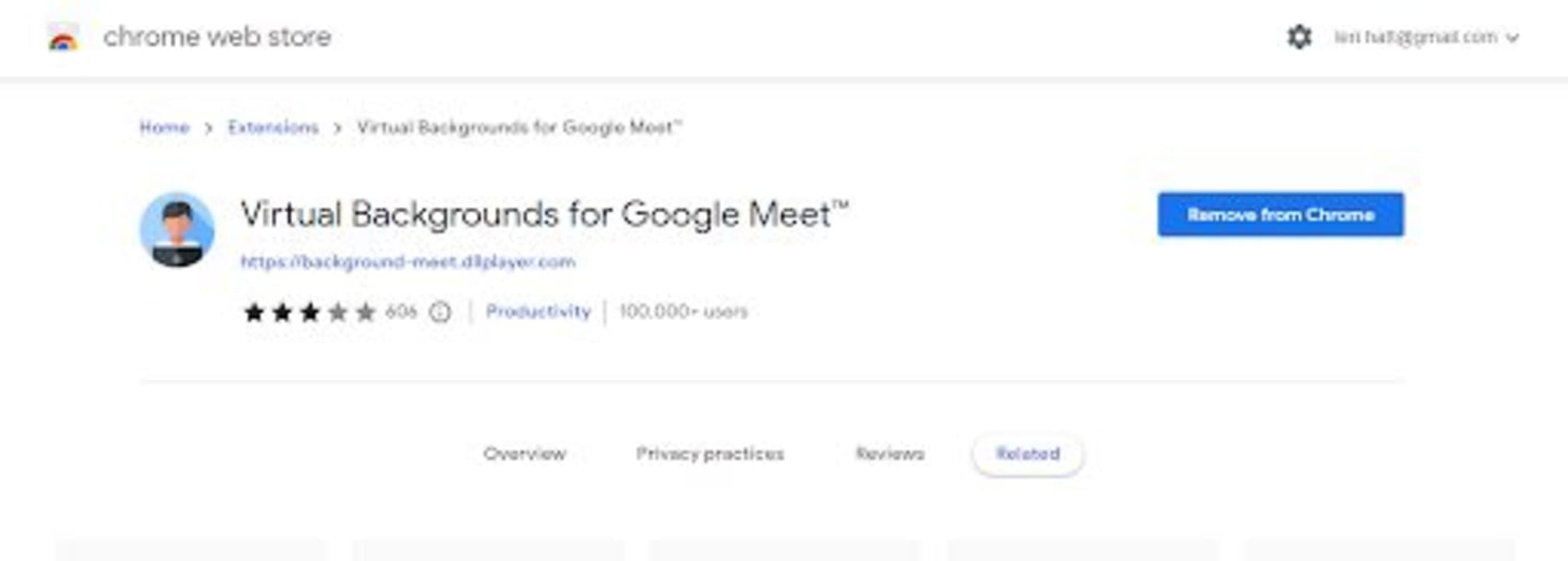 Virtual Backgrounds for Google Meet Chrome extension