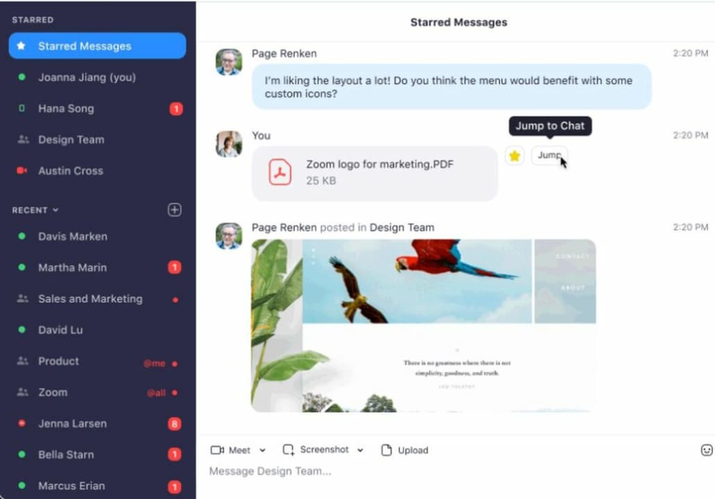 Chat with your contacts with the new messaging features