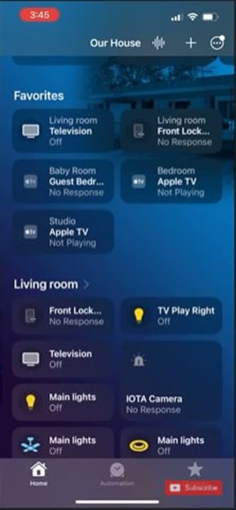 First view - How to use the iOS 16 improved Home app