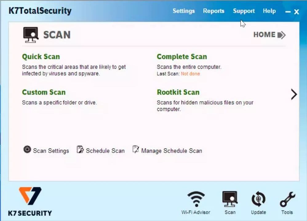 Scan your system with K7 Security